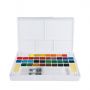 Kids Professional Portable 12 18 24 36 Bright Colors Non-toxic Removable Palette Solid Water Color Paint Set With Brush