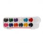 8 12 18 Colors Non-toxic Dry Water Color Cake Pan ,Solid Watercolor Paint Set With Palette and Brush