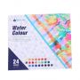 24 Colors Aluminum Tubes Fine Artist Fluid Watercolor Set Professional Grade