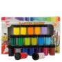 24 Colors Waterproofing Acrylic Paint Artist Acrylic Paints Plastic Pots Packing Fluid Poster Colour Paint Set For Kids Students
