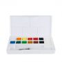 Kids Professional Portable 12 18 24 36 Bright Colors Non-toxic Removable Palette Solid Water Color Paint Set With Brush
