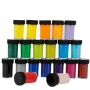 24 Colors Waterproofing Acrylic Paint Artist Acrylic Paints Plastic Pots Packing Fluid Poster Colour Paint Set For Kids Students