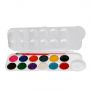 8 12 18 Colors Non-toxic Dry Water Color Cake Pan ,Solid Watercolor Paint Set With Palette and Brush