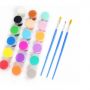 High Quality Non Toxic Art Drawing Acrylic Paint 5ml 6 Pcs 12 Colors With 2 Brushes For Kids Coloring
