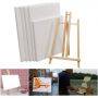 5 pack Stretched Canvas Frames 30*40cm 30*30cm 1Wooden easel 40*22cm 100% Cotton Blank Canvas for Craft Painting Drawing