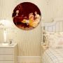 2 Pack 12'' x 12'' White Blank Stretched Canvas Primed Round Canvas Boards for kids painting