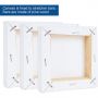 Mini Canvas Panels 6 x 6 inch Pack of 12 with Tiny Pine Wood Display Holder canvas Easels set for oil acrylic painting