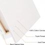Stretched White Blank Canvas 9x12 Inch Bulk Pack of 12 Primed 100% Cotton 5/8 Inch