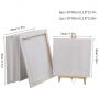 5 pack Stretched Canvas Frames 30*40cm 30*30cm 1Wooden easel 40*22cm 100% Cotton Blank Canvas for Craft Painting Drawing