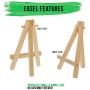 Tabletop Display Stand Artist canvas Easel,Beechwood Tripod for kids Painting easel artists painting set