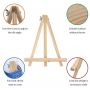 4 pcs 5*7 in Canvas Painting Set and 7*9 in Artist Easel Wooden Stand for Kids