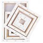 8 Pieces Assorted Size Blank Canvas Boards Art Set Artist Canvas Frame Multi Panel for Painting