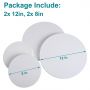 Professional 8 inch 12 inch Blank Round Shape Art Painting Stretched Canvas Set MDF Frame for Drawing