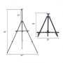 63 Iron easel stand metal tripod weasel folding art easel with adjustable lightweight for display,painting with Portable Bag