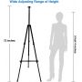 portable adjustable metal sketch artist easel stand foldable aluminum easel painting