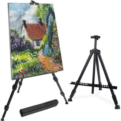 easel painting metal Display Easel Stand Aluminum Metal Tripod Art Easel