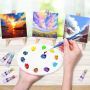 mini easel with canvas blank stretched canvas art set