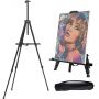 extra thick aluminum metal tripod display easel with portable bag
