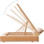 beech easel table wood painting easel adjustable with palette and storage