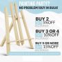 adjustable wood art table easel with canvas paint brushes acrylic and palettes for painting