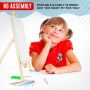 adjustable wood art table easel with canvas paint brushes acrylic and palettes for painting