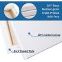 100% Cotton 12 x 16 Inch Stretched Canvas white painting canvas Bulk Pack of 8