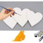 Cotton Stretched Canvas Boards Heart Canvas for Students Artist Hobby Painters Beginners