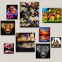 9pcs painting kits black stretched canvas drawing set for painting