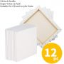 100% Cotton Stretched White Blank Canvas 8x10 Inch Bulk Pack of 12