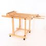 hot selling art beech wood floor master double level clamp easel stand