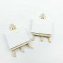 Kids artist mini small easel table top easel acrylic drawing canvas wooden painting easel with canvas
