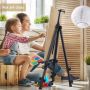 Iron Metal Tripod Artist Easel Stands Adjustable Height with Portable Bag Foldable Art Supplies