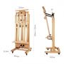 Hot Sale Flat Vertical Dual Purpose Thickened Rubber Wheels Big Double Rocker Beech Wood Easel