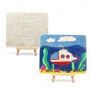 Colored Wood Painting With Easel Kids DIY Painting Creative Art Graffiti Wood Drawing Board