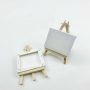 Kids artist mini small easel table top easel acrylic drawing canvas wooden painting easel with canvas
