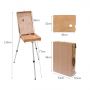 Customizable Wholesale Art Sketching Telescopic Folding Portable Sketch Beech Wood Oil Painting Box