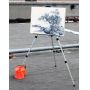 Extra Thick Aluminum Metal Tripod Adjustable Height Artist Easel Stand with Portable Bag for Floor/Table-Top Drawing and Display