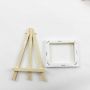Kids artist mini small easel table top easel acrylic drawing canvas wooden painting easel with canvas