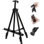 Iron Metal Tripod Artist Easel Stands Adjustable Height with Portable Bag Foldable Art Supplies