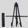 Factory Wholesale Extension Utility Art Tool Black Collapsible Iron Easel With Dark Canvas Package