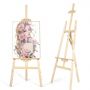 150cm Pine Wood Easel Stand Wholesale Artist Painting Adjustable Wooden Tripod Easels For Display Art supplies