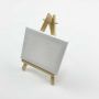Kids artist mini small easel table top easel acrylic drawing canvas wooden painting easel with canvas