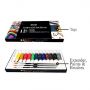 Art Supplies 12ML Acrylic Paint Set Plus 3 Paint Brush for Beginners, Students or Artists