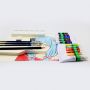 Quality Paint Start Kit 12 Vivid Colors 20 PCS Acrylic Colour Set With Paint Brushes Sharpener Etc