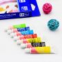 6 ML 12 Color Professional DIY Acrylic Paint Set With Hand Wall Painting Brush