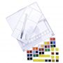 36 Watercolor Paint Set Portable Travel Water Color Paint Set With Water Brushes Sponges Mixing Palette