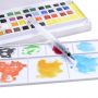 High quality watercolor cake paints set with palette and two brush