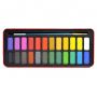 Autumn Water 24 Colors Portable Solid Watercolor Set Solid Water Color Paints Set with Paint Brush Iron Box for Drawing Painting