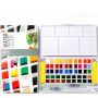 2021 New Professional 48 Solid Watercolor Set With One Water Brush Pen For Artist Painting