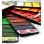 Premium quality 18 colors foldable pocket watercolor paint set for field painting